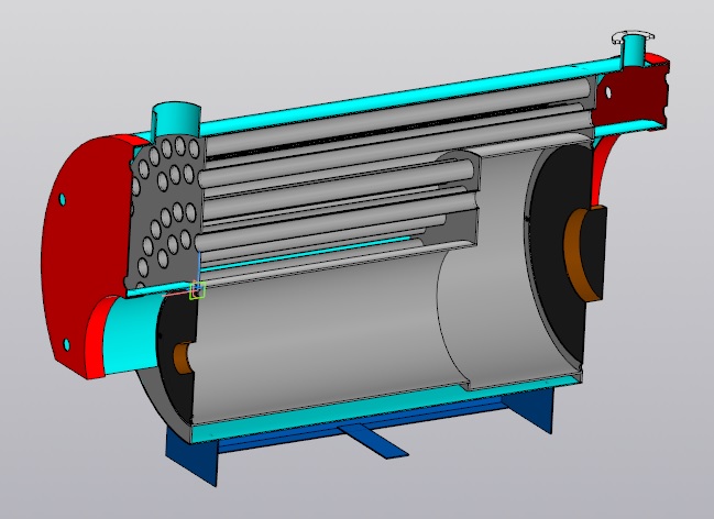 Чертеж Котёл водогрейный КВа 200