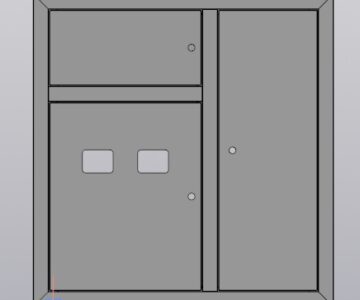 Чертеж Щит этажный 1000х960х200