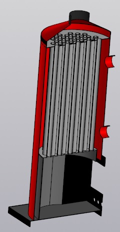 Чертеж Котёл водогрейный 80 квт