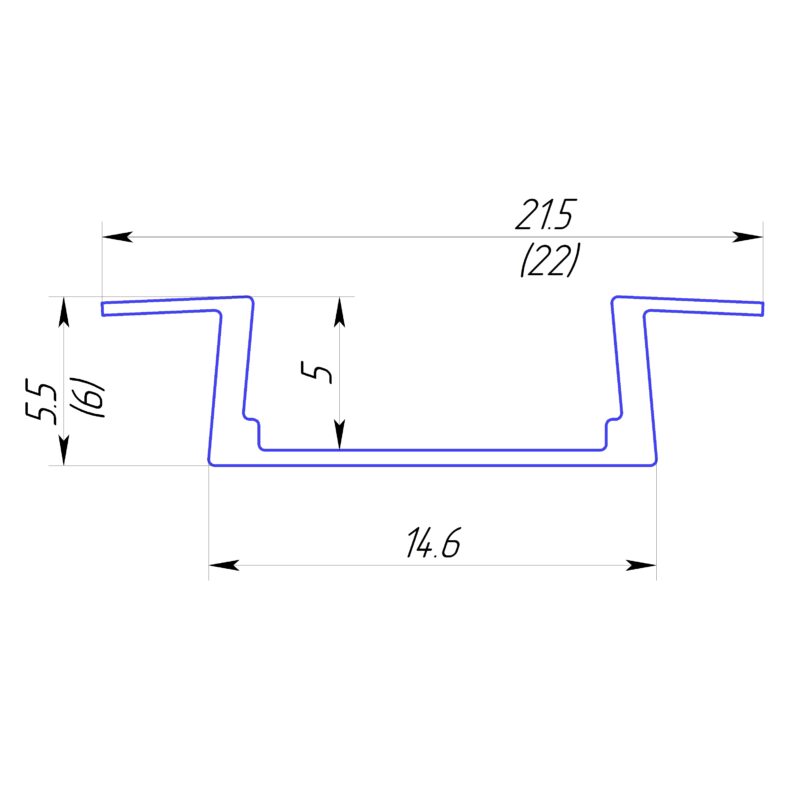 3D модель Профиль для светодиодной ленты «Maytoni — ALM004S-2M»