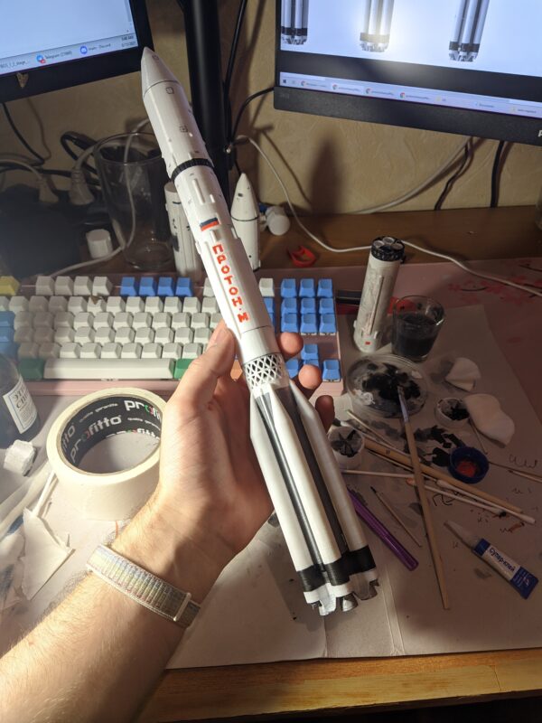 3D модель Ракета-носитель Протон-М (упрощенная модель)