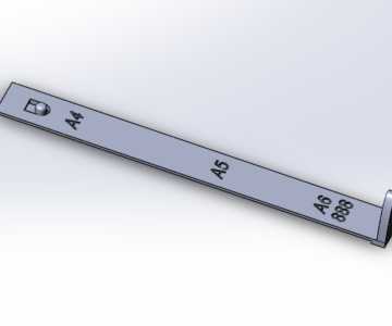 3D модель Линейка дырокола BRAUBERG