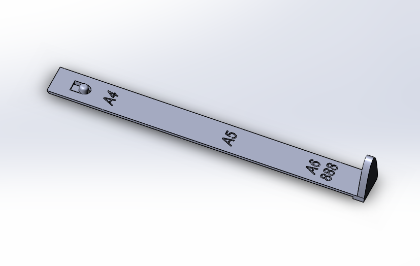 3D модель Линейка дырокола BRAUBERG