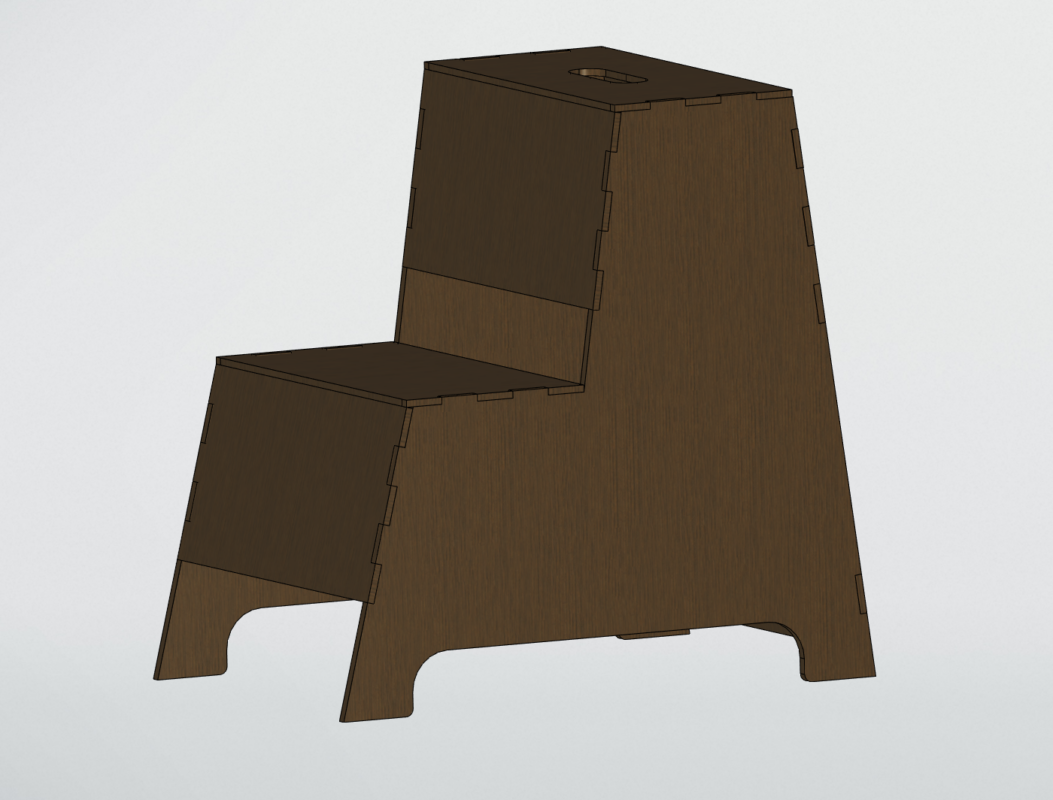 3D модель Деревянный трапик