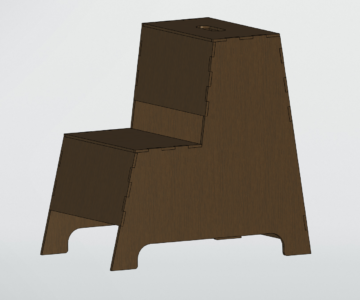 3D модель Деревянный трапик
