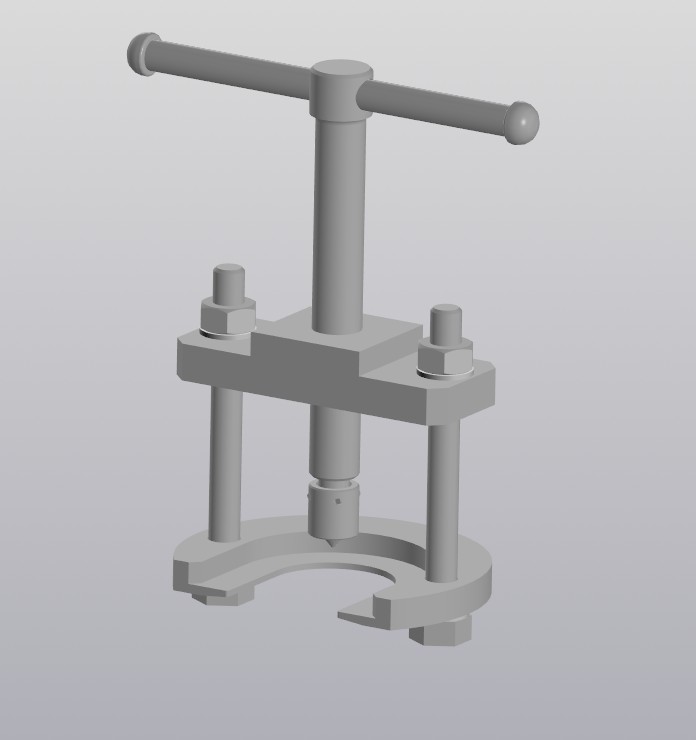 3D модель Приспособление для съемки с валов дисков и колес МЧ.07.08.00.СБ