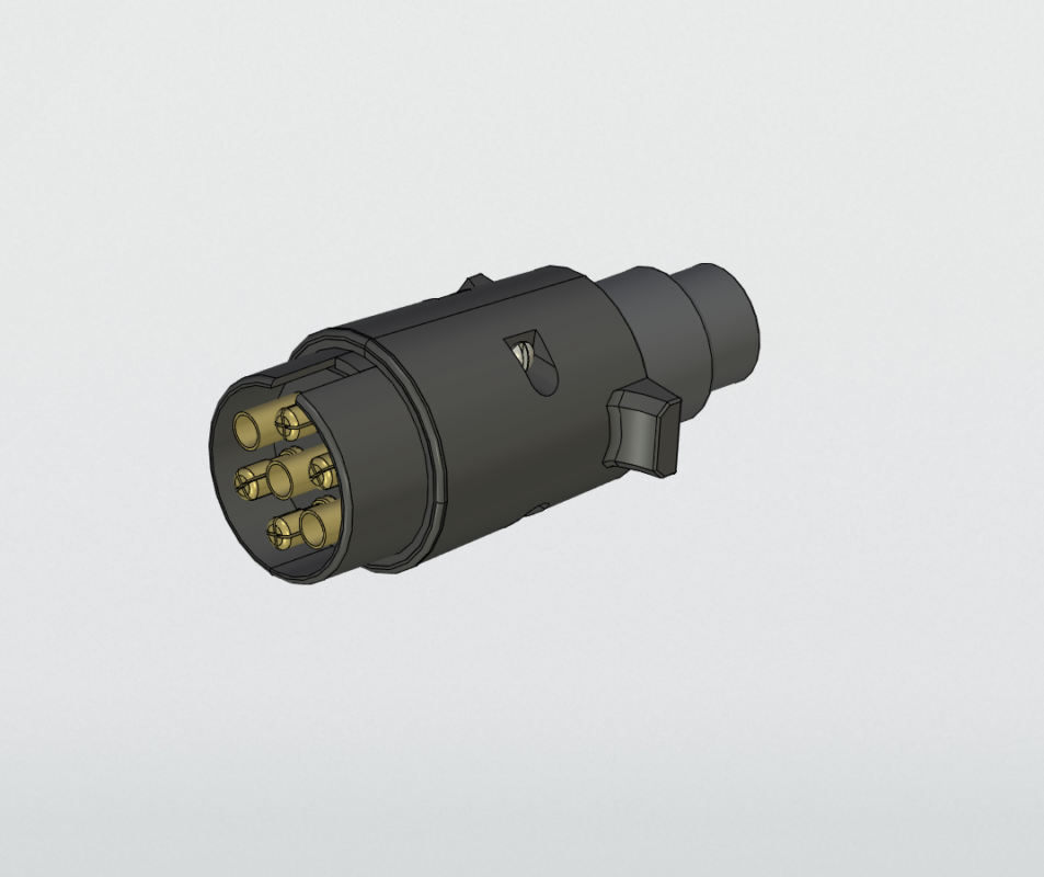 3D модель Модель электрического разъёма KTC004F автомобильного прицепа.