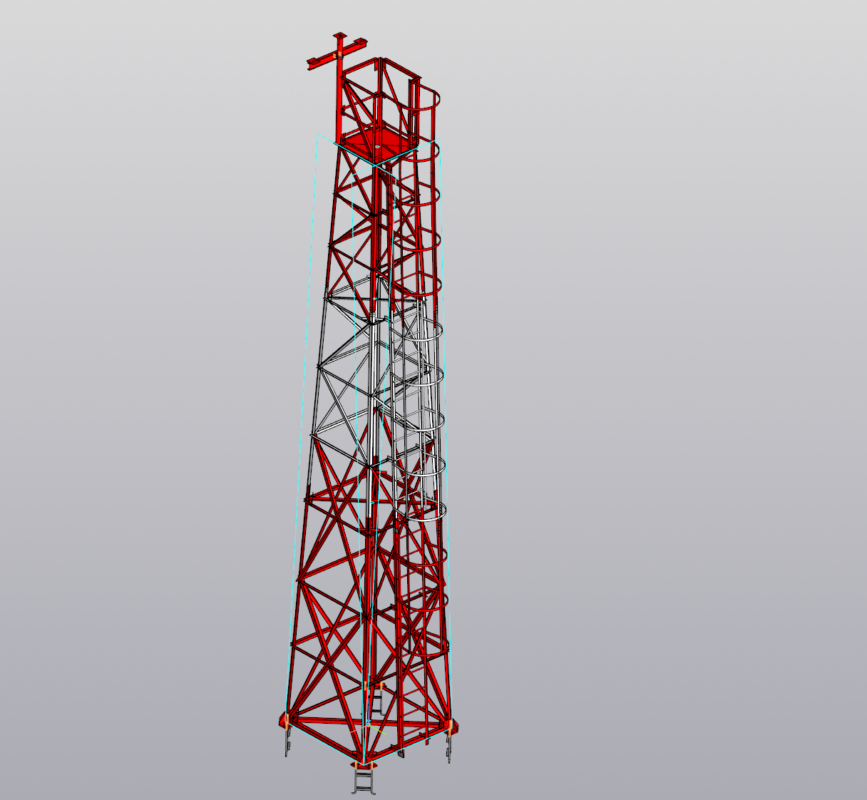 3D модель Мачтовое сооружение для тепловизора 12 метров