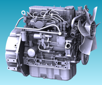 3D модель Промышленный ДВС Mitsubishi S4L2-61SD