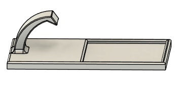 3D модель Пластиковая табличка с крючком