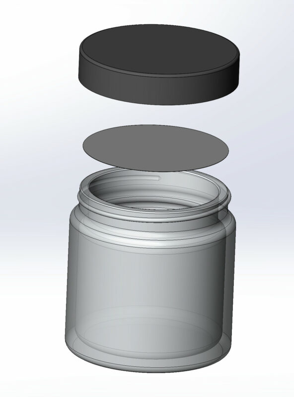 3D модель Стеклянная пищевая банка V=126.84 cm3