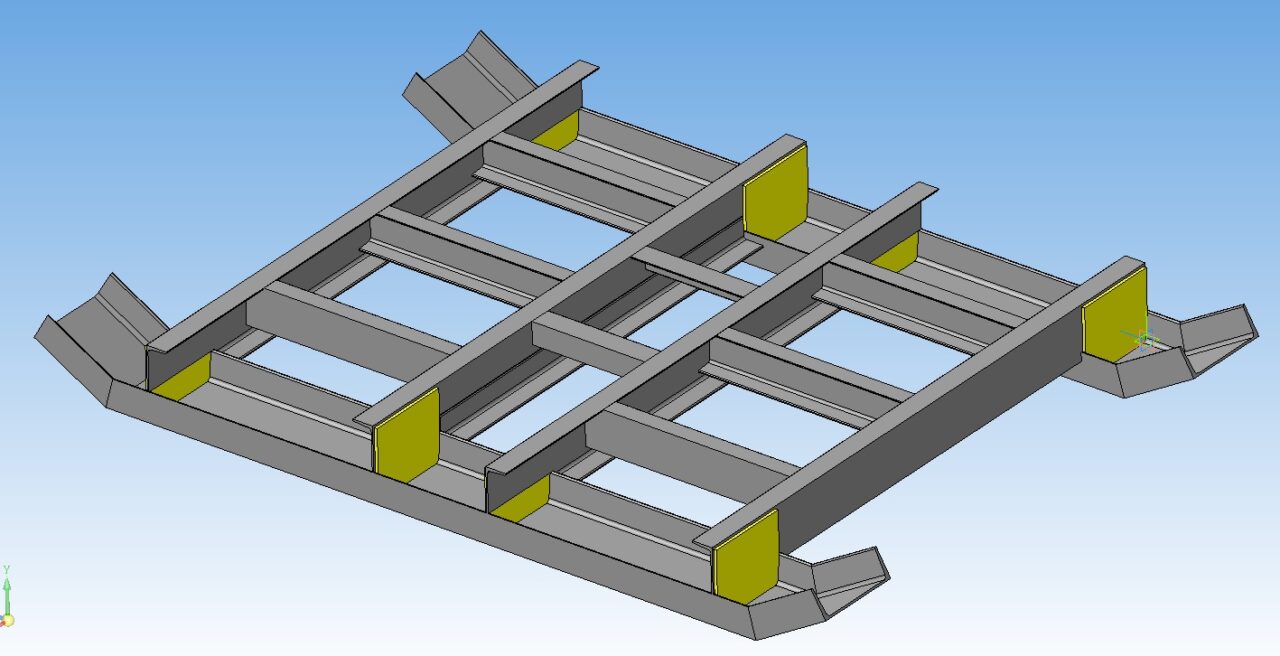 3D модель Модель передвижной опоры ЛЭП