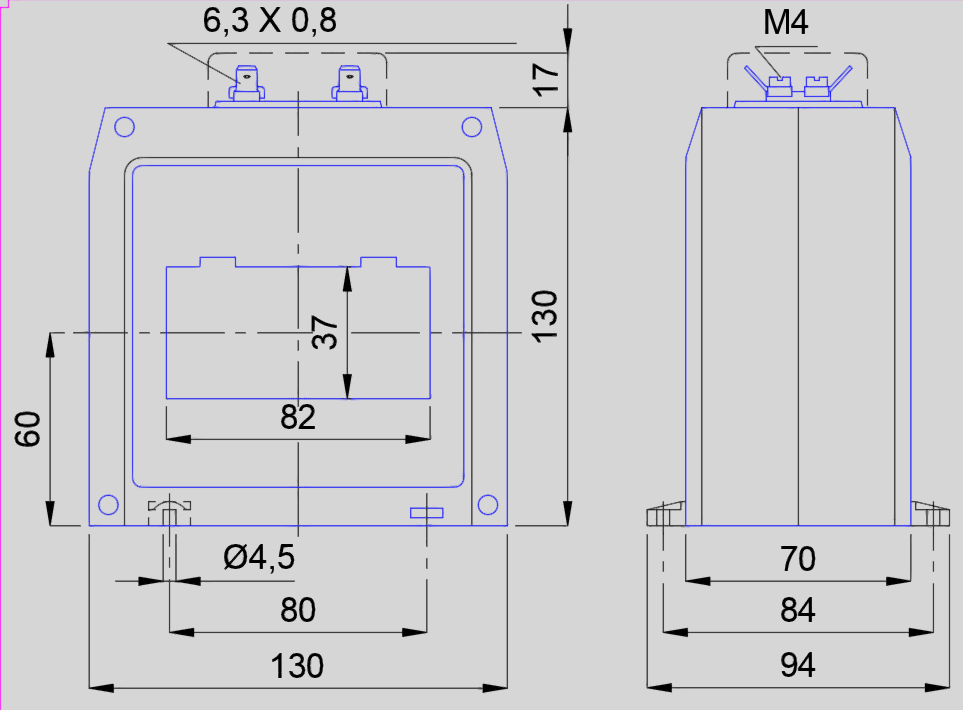 Чертеж Трансформаторы тока высокоточные FRER