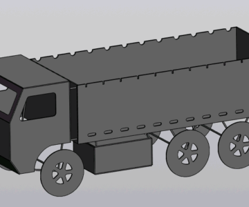 3D модель Мангал в виде Камаза