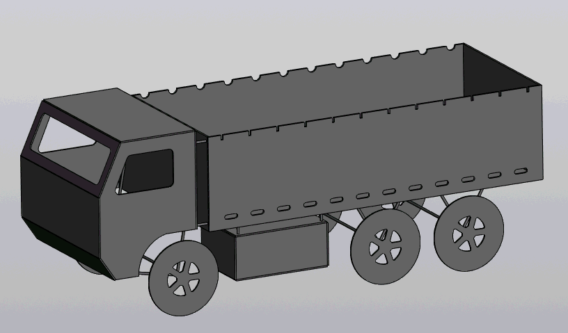 3D модель Мангал в виде Камаза