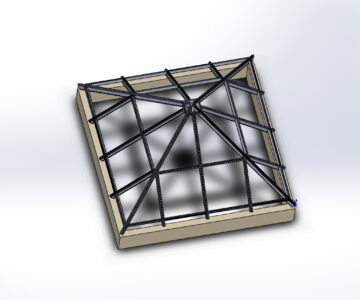 Чертеж 3D модель 4-х скатного зенитного фонаря