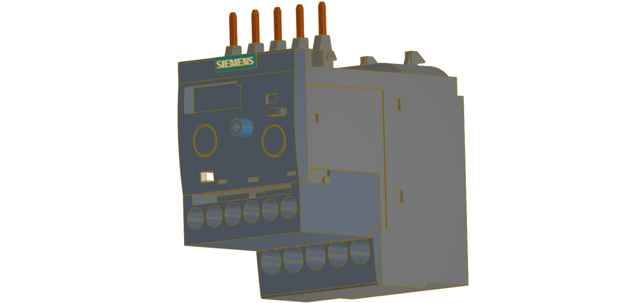 3D модель Электронное реле перегрузки серии SIRIUS 3RB3 от Siemens