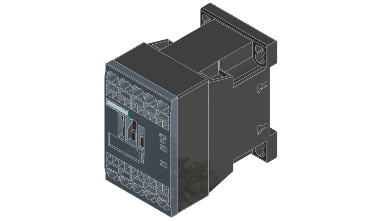 3D модель Вспомогательный контактор-реле Siemens SIRIUS 3RH2
