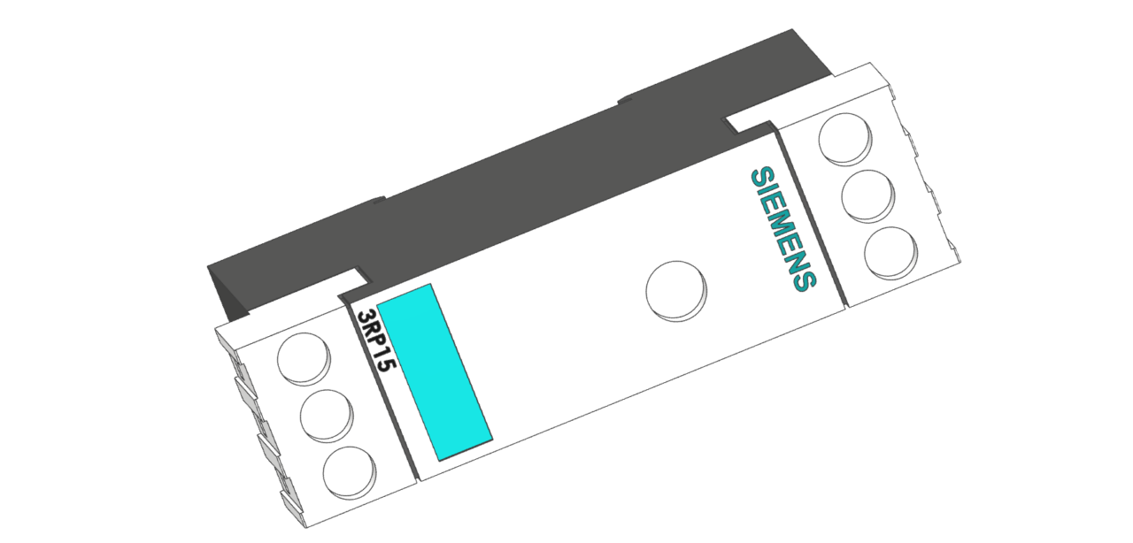 3D модель Электронное реле времени с задержкой включения Siemens sirius 3rp1525-1ap30