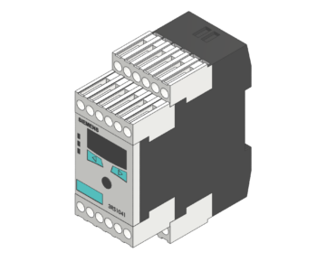 3D модель Реле контроля / мониторинга температуры Siemens  3RS10411GW50