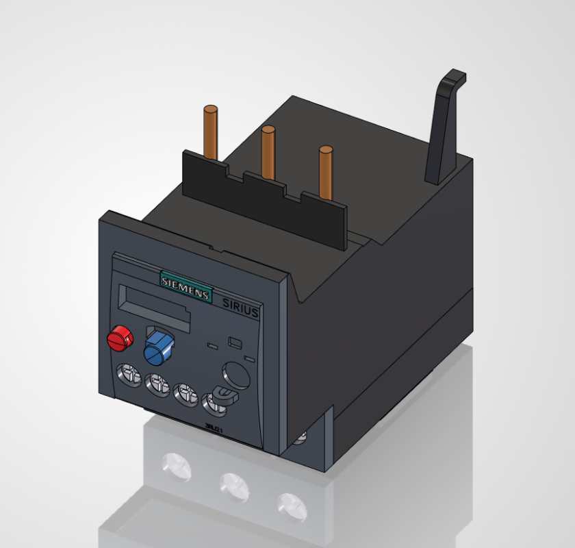 Чертеж Термическое реле Siemens 3RU21-1