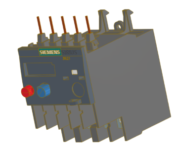 3D модель Тепловое реле перегрузки SIEMENS серии SIRIUS 3RU21161KJ0