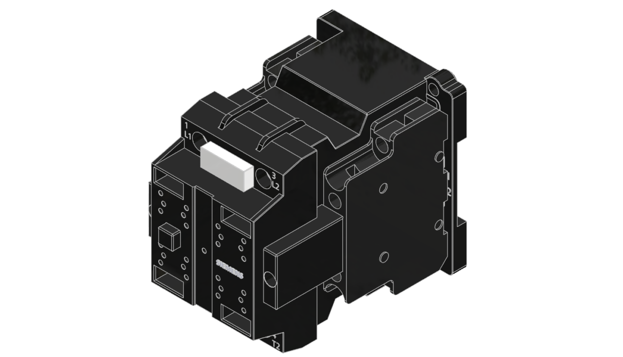 3D модель Контактор Siemens 3TC44171LF4