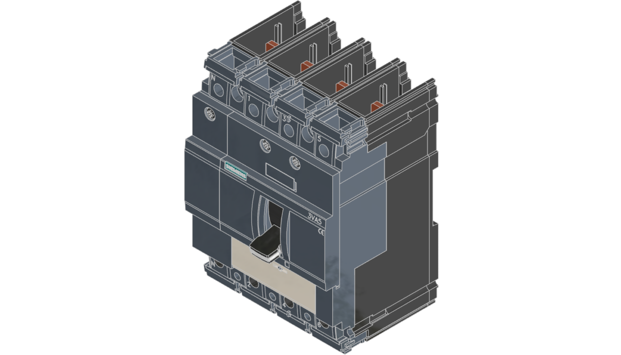 3D модель Автоматический выключатель (MCCB) из серии Siemens 3VA5