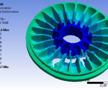 Чертеж Моделирование разрушения колеса турбины
