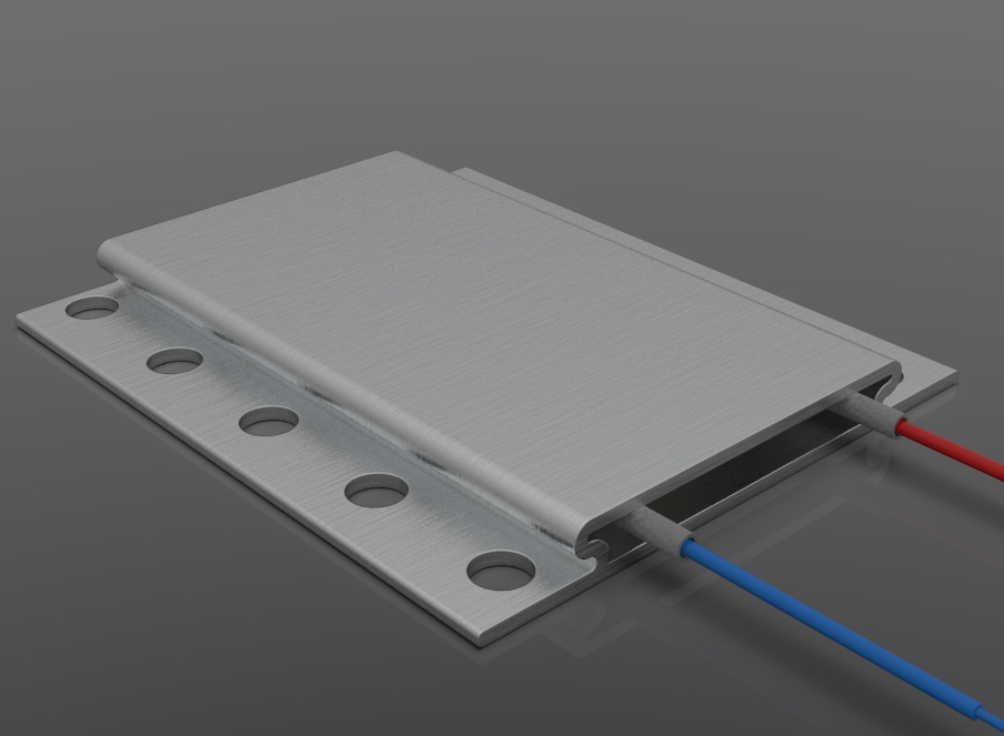 3D модель Термостатический нагревательный элемент 73x63x7мм 220V 40-80W