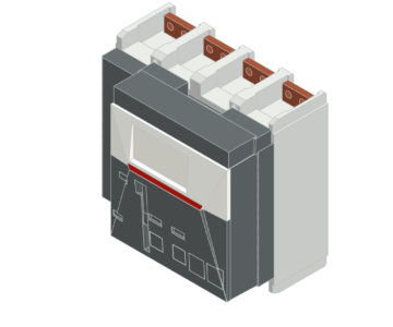 3D модель Автоматический выключатель ABB Emax3 E1.3N 250 Ekip Aware LI 4p F F