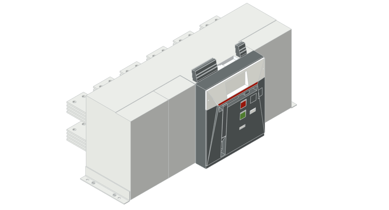 3D модель Автоматический воздушный выключатель ABB Emax3 E6.3X A_MS 5000 3p FHR