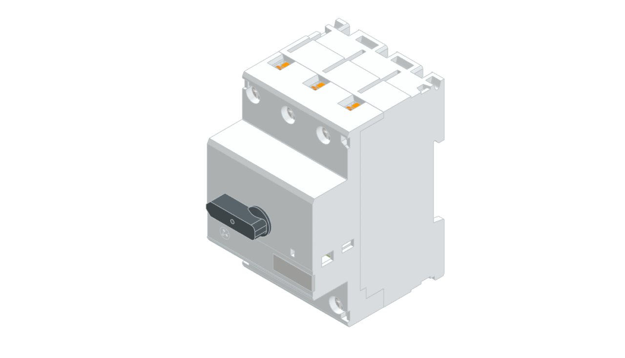 3D модель Ручной моторный пускатель ABB MS225