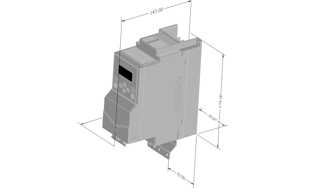 3D модель Частотный преобразователь ABB ACH180