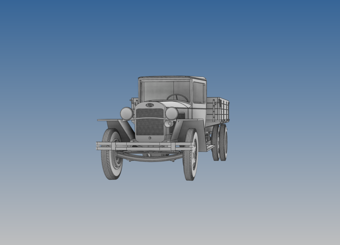 3D модель 3д модель ГАЗ-АА