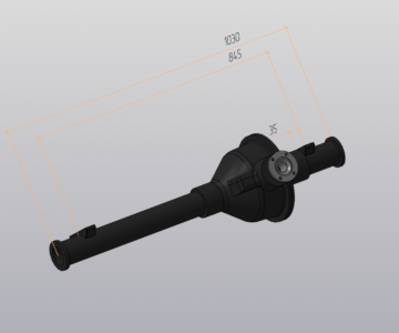 3D модель Балка переднего ведущего разрезного моста (Тимкен) УАЗ