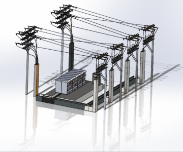 3D модель Обходная коммутирующая подстанция 10 кВ