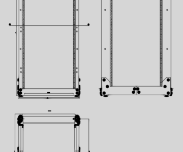 Чертеж Монтажные стойки LINEA F