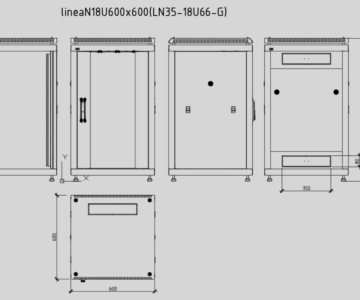 Чертеж Напольный шкаф LINEA N