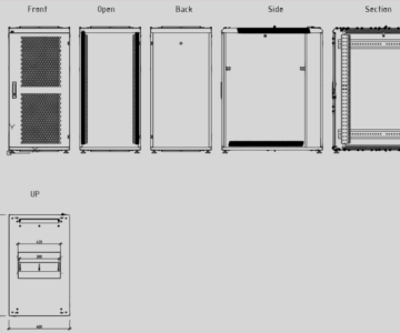 Чертеж Шкафы напольные Linea S
