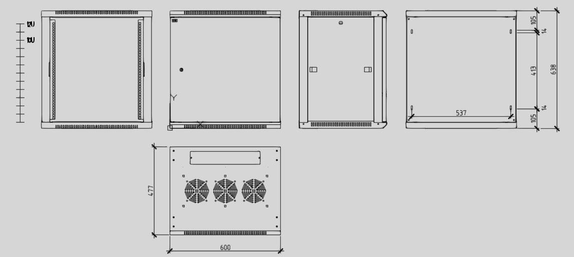 Чертеж Шкафы LINEA W