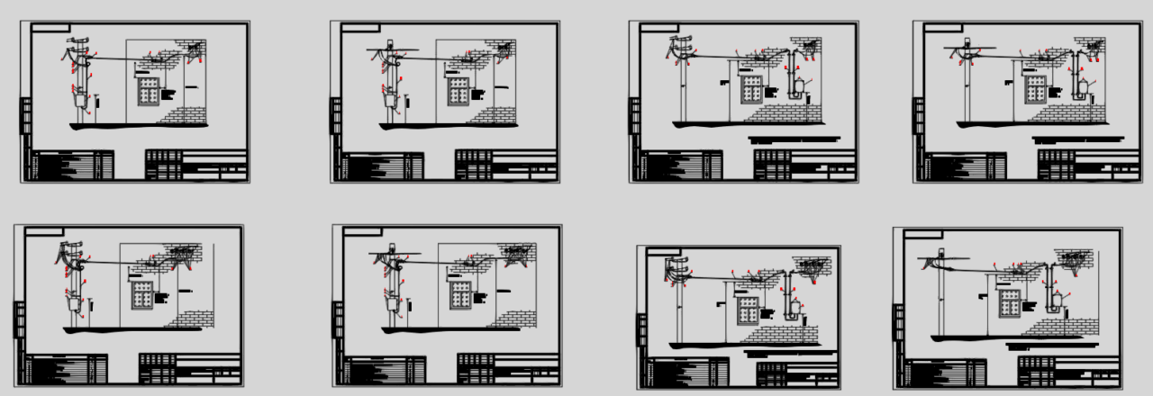 Чертеж Примеры установки учета и АСКОЕ 0,4 кВ