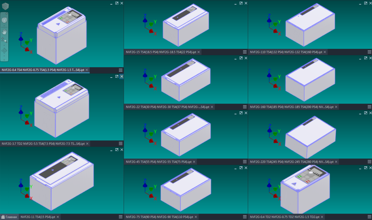 3D модель Частотный преобразователь chint nvf2g