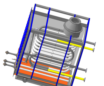 3D модель Печь-подогреватель газа прямого действия