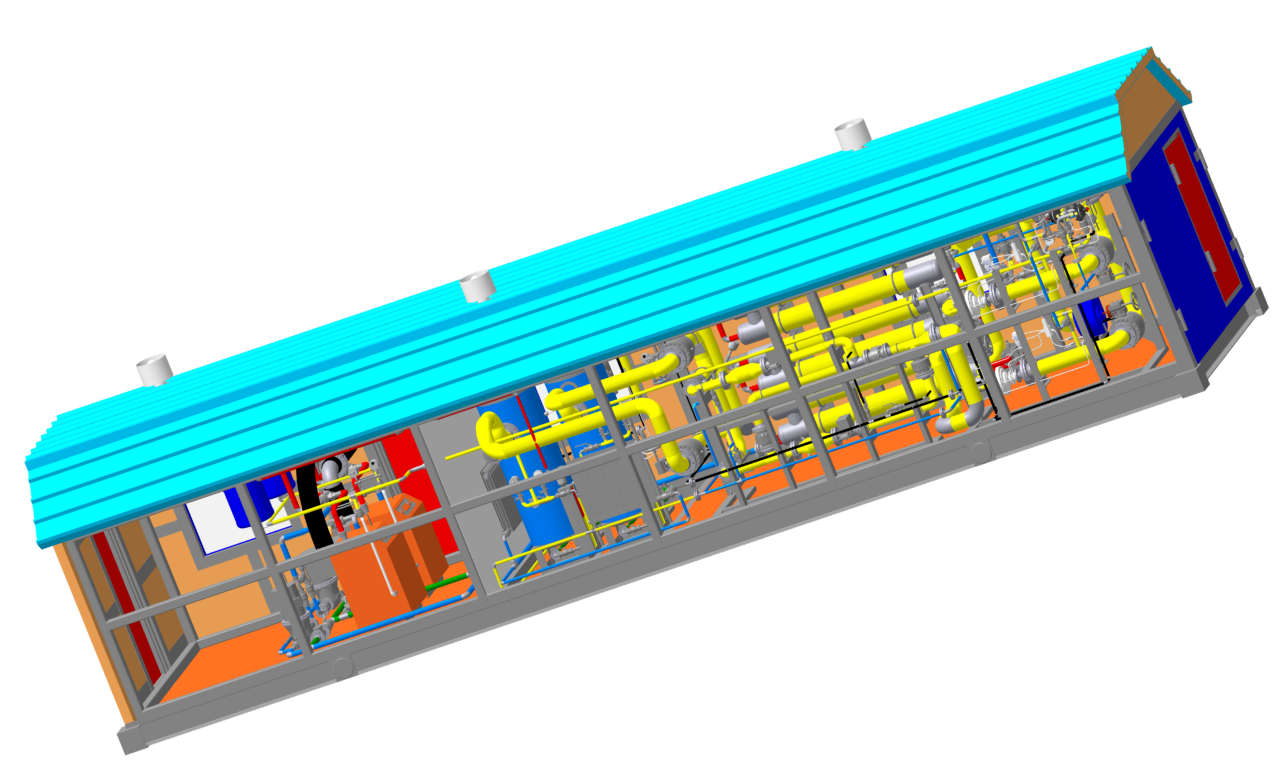 3D модель Блок подготовки топливного газа БПТГ-3000