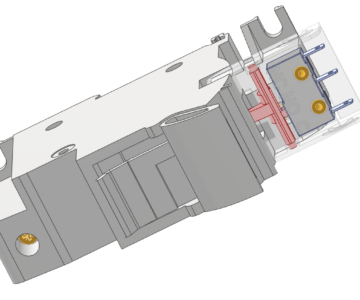 3D модель Держатель микропереключателя CH141DU с микроперенлючателем ch14-sps