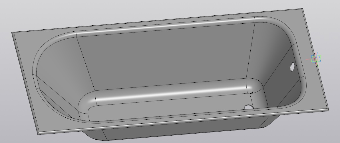 3D модель Ванна Чугунная 170x70 Jacob Delafon Soissons E2921-00