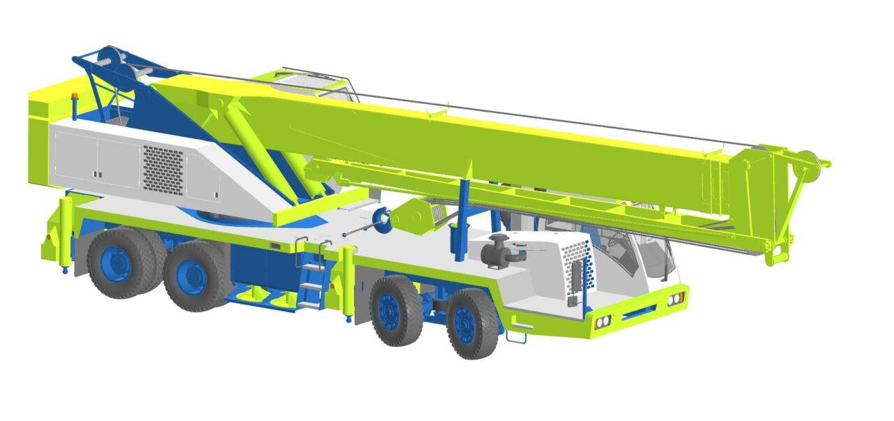 3D модель Кран на автомобильном шасси