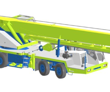 3D модель Кран на автомобильном шасси