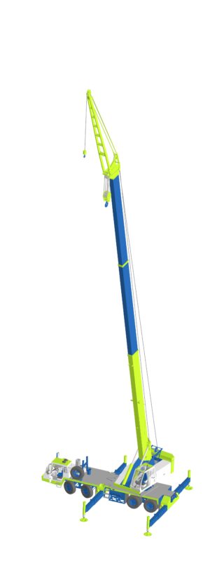 3D модель Кран на автомобильном шасси